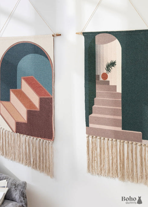 Macrame Wall Hanging Cotton Linen Tassel Tapestry